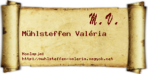 Mühlsteffen Valéria névjegykártya