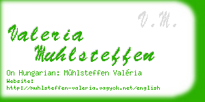 valeria muhlsteffen business card