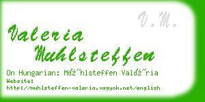 valeria muhlsteffen business card